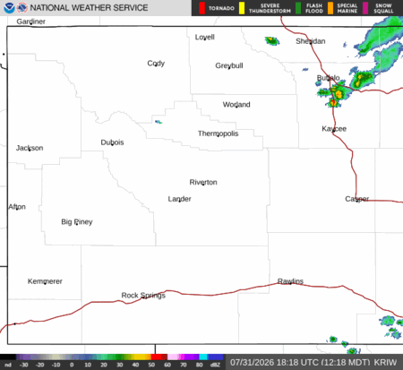latest image of Riverton,WY. radar