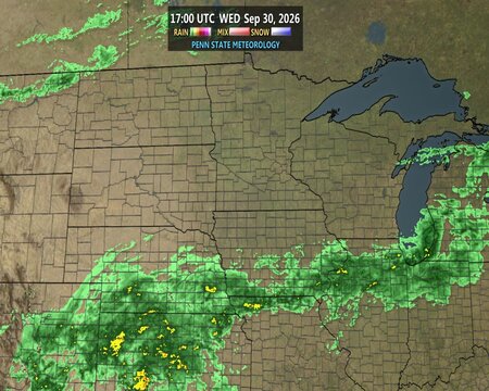 latest image of Northcentral radar