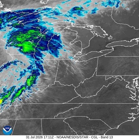 latest image of Central Great Lakes IR