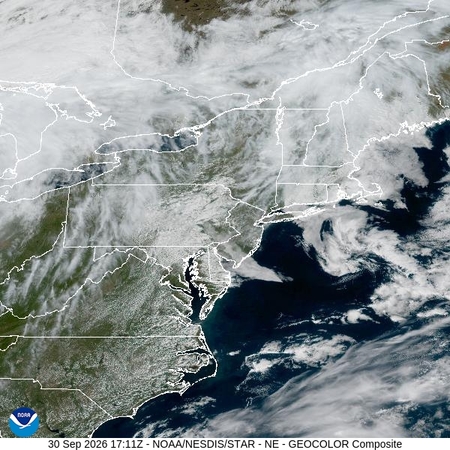 latest image of Northeast geocolor