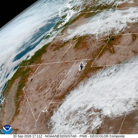 latest image of Pacific Northeast geocolor
