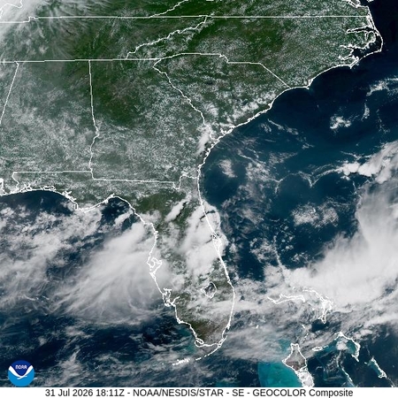 latest image of Southeast geocolor