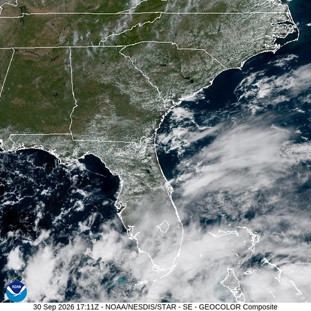 latest image of Southeast geocolor
