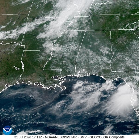 latest image of Lower Miss. Valley geocolor