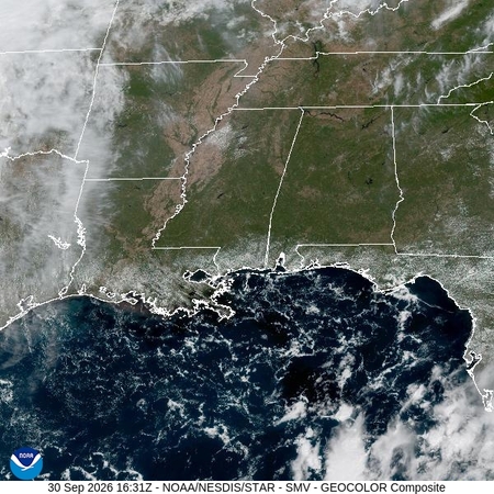 latest image of Lower Miss. Valley geocolor