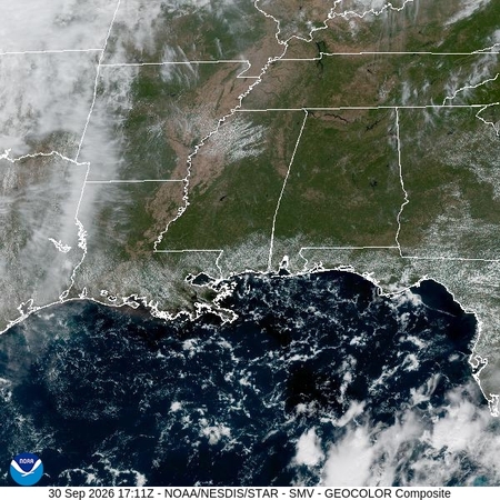 latest image of Lower Miss. Valley geocolor