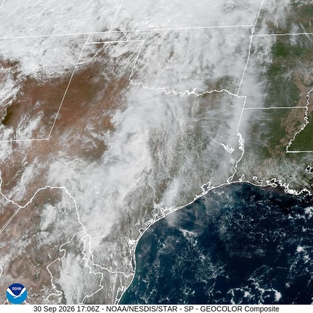 latest image of Southern Plains geocolor
