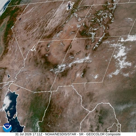 latest image of Southern Rockies geocolor