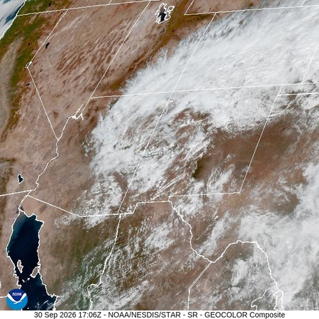latest image of Southern Rockies geocolor