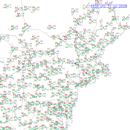 latest image of Albany,NY. obs